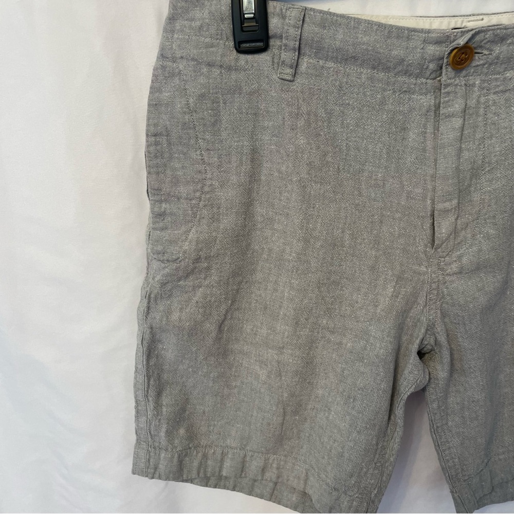 J.Crew Mens Linen Cotton Blend Gray Shorts Size 34 Inseam 8in Summer Lightweight - Picture 4 of 16